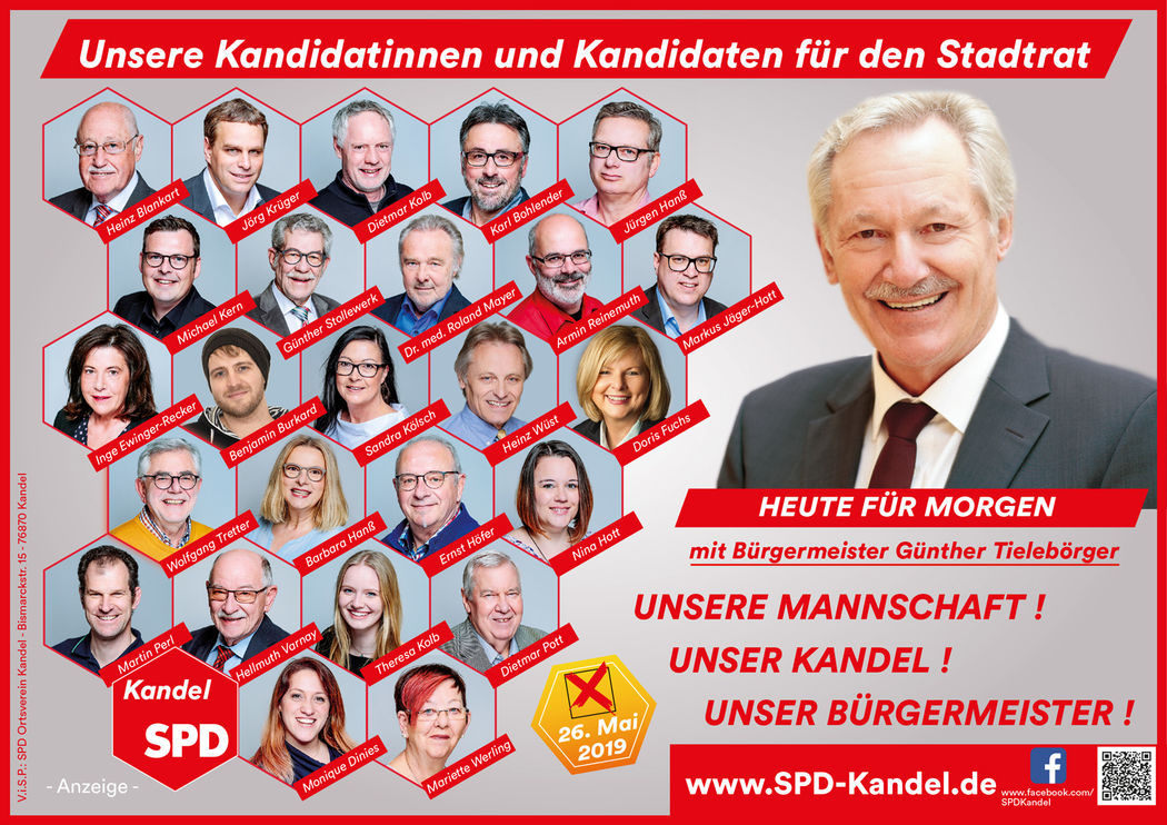 SPD Kandel Stadtrat Kandidatinnen und Kandidaten 2019