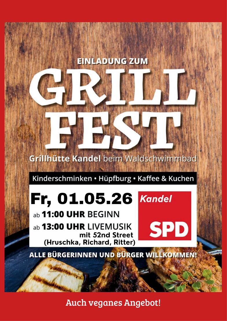 Einladung zum Grillfest am 1.Mai 2026